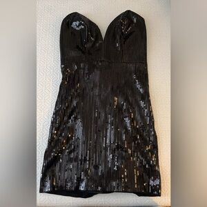 Express Black Sequin Dress